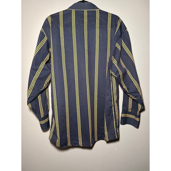 Panhandle Men's Medium Slim Fit Stripe Long Sleeve Western Snap Shirt - Picture 6 of 15